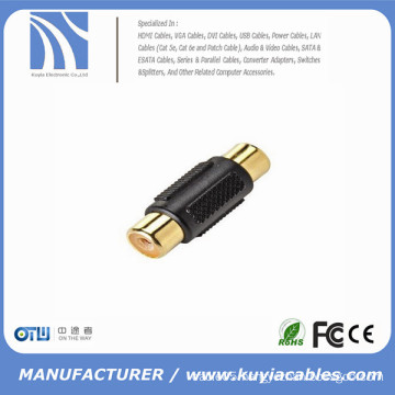 Female to Female Gold RCA Coupler Joiner Adapter Single RCA Phono Coupler